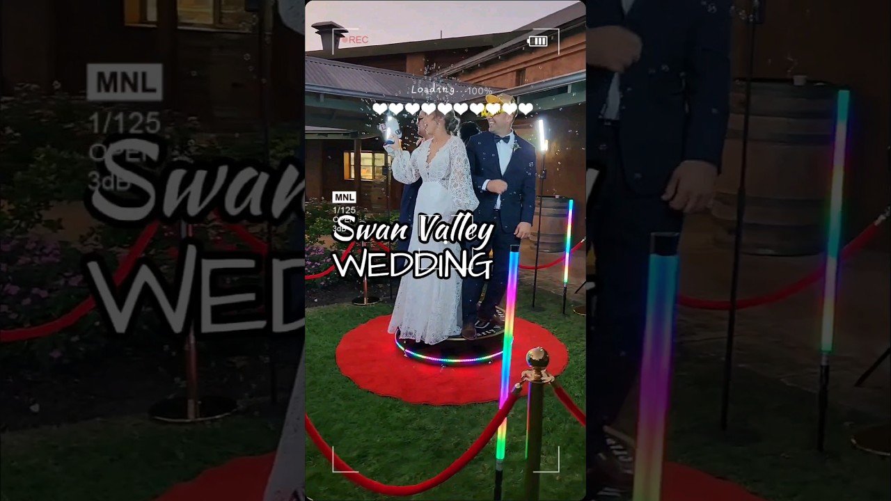 Gorgeous wedding in the Swan Valley with our 360 booth #360photobooth #shorts #perth #photobooth